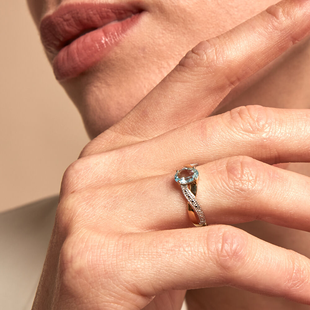 Bague Candice Or Jaune Topaze - Bagues pierres fines Femme | Marc Orian