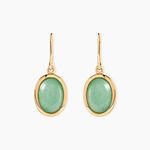 Boucles D'oreilles Pendantes Veina Plaqu&eacute; Or Jaune Aventurine - Pendantes Femme | Marc Orian