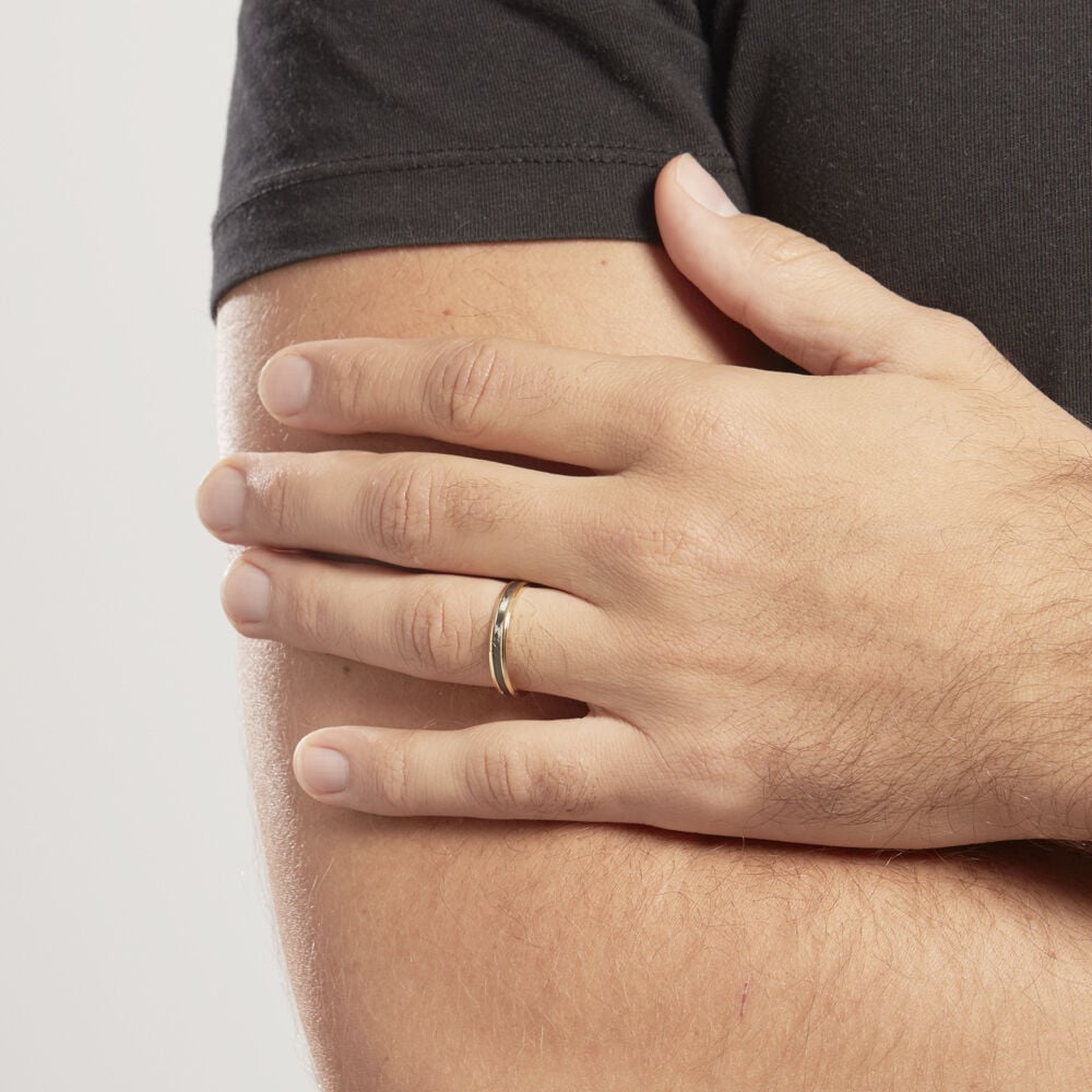 Alliance Camille Ruban Plat Or Jaune - Alliances duo Unisex | Marc Orian