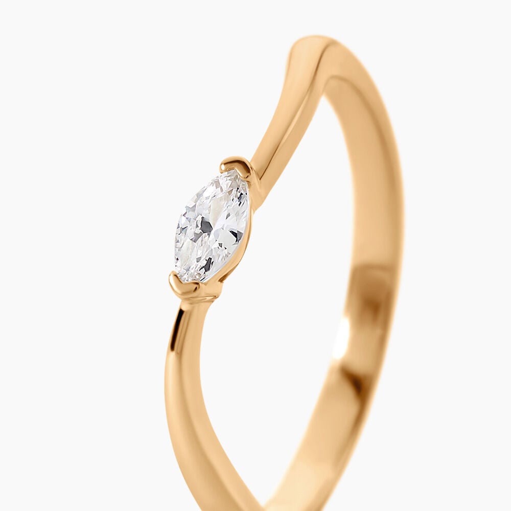 Bague Audeline Plaqu&eacute; Or Jaune Oxyde De Zirconium - Bijoux fantaisie Femme | Marc Orian