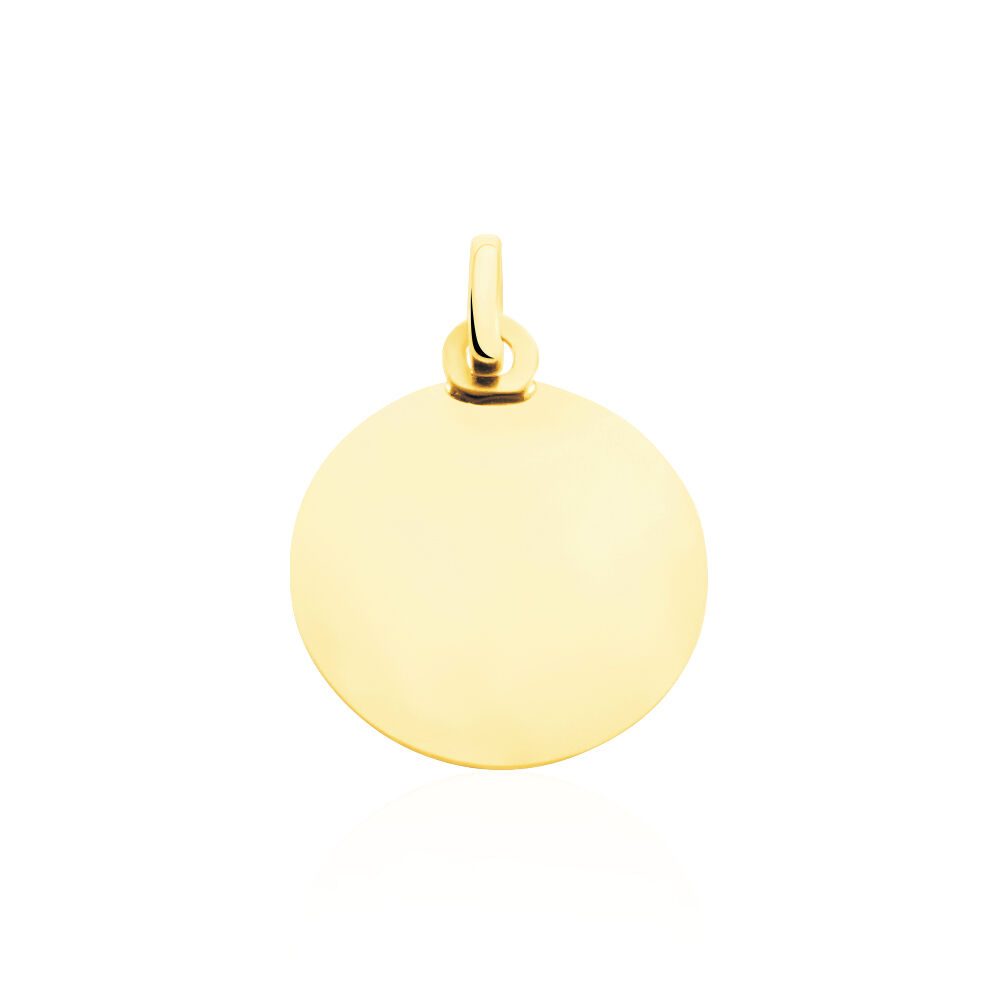 Pendentif Vierge Rond Strie Or Jaune - Bijoux personnalis&eacute;s Famille | Marc Orian
