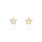 Boucles D'oreilles Puces Ilkis Etoile Or Jaune Oxyde De Zirconium - Puces Femme | Marc Orian