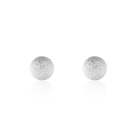 Boucles D'oreilles Puces Ayana Argent Blanc - Clous d'oreilles Femme | Marc Orian