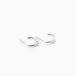 Cr&eacute;oles Kacey Argent Blanc Oxyde De Zirconium - Cr&eacute;oles Femme | Marc Orian