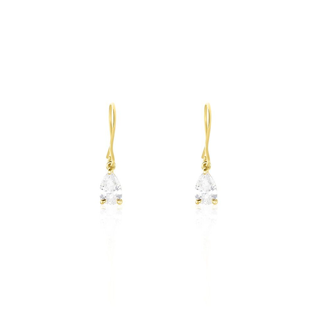 Boucles D'oreilles Puces Kalyne Or Jaune Oxyde De Zirconium - Pendantes Femme | Marc Orian