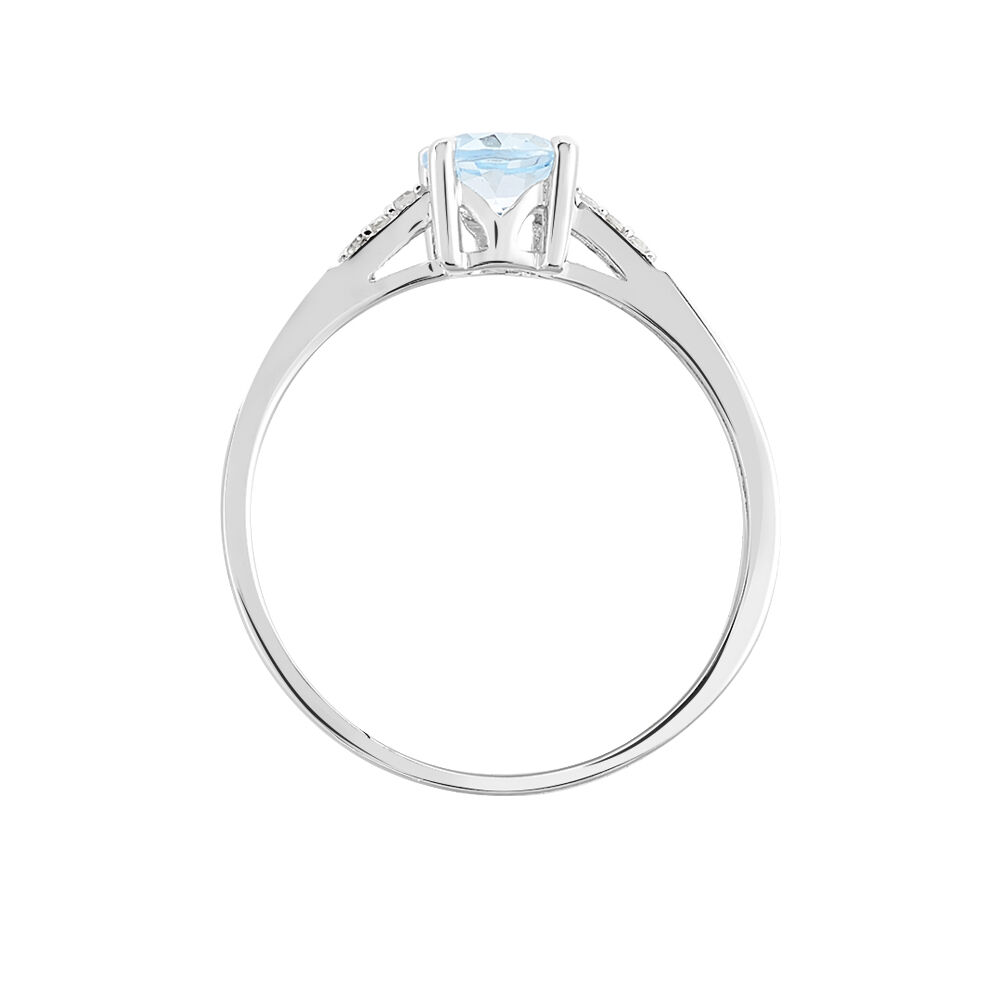 Bague Tarente Or Blanc Topaze Et Diamant - Bagues pierres fines Femme | Marc Orian