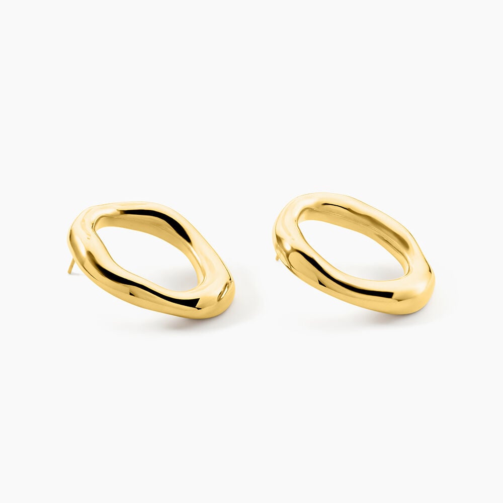Boucles D'Oreilles Puces Saveli Acier Jaune - Puces Femme | Marc Orian