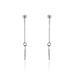 Boucles D'oreilles Pendantes Argent Blanc Maic