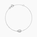 Bracelet Hildana Or Blanc Oxyde De Zirconium - Bracelets cha&icirc;nes Femme | Marc Orian