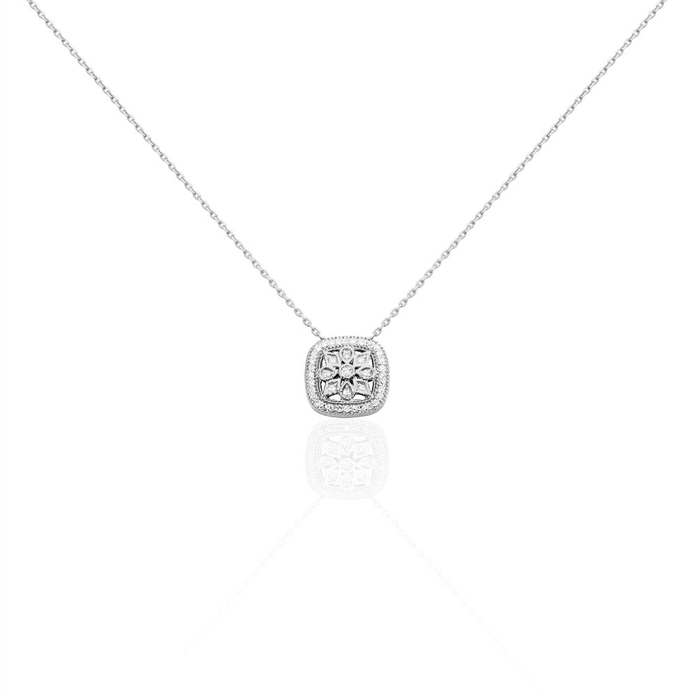 Collier Alixia Or Blanc Diamant - Colliers avec pierres Femme | Marc Orian