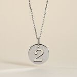 Pendentif Efiso Argent Blanc - Bijoux fantaisie Famille | Marc Orian