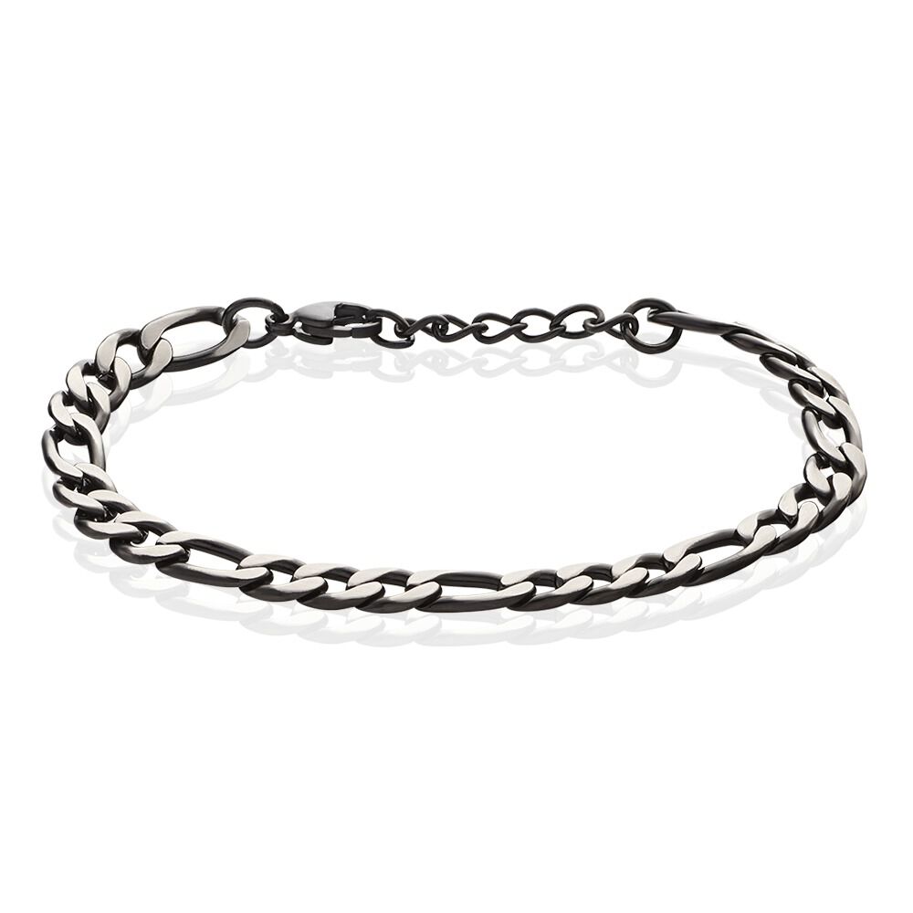 Bracelet Acier Noir Et Gris Dario - Bracelets chaînes Homme | Marc Orian