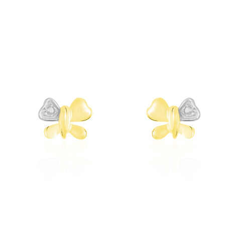 Boucles D'oreilles Puces Bartholomee Papillon Or Jaune - Puces Femme | Marc Orian