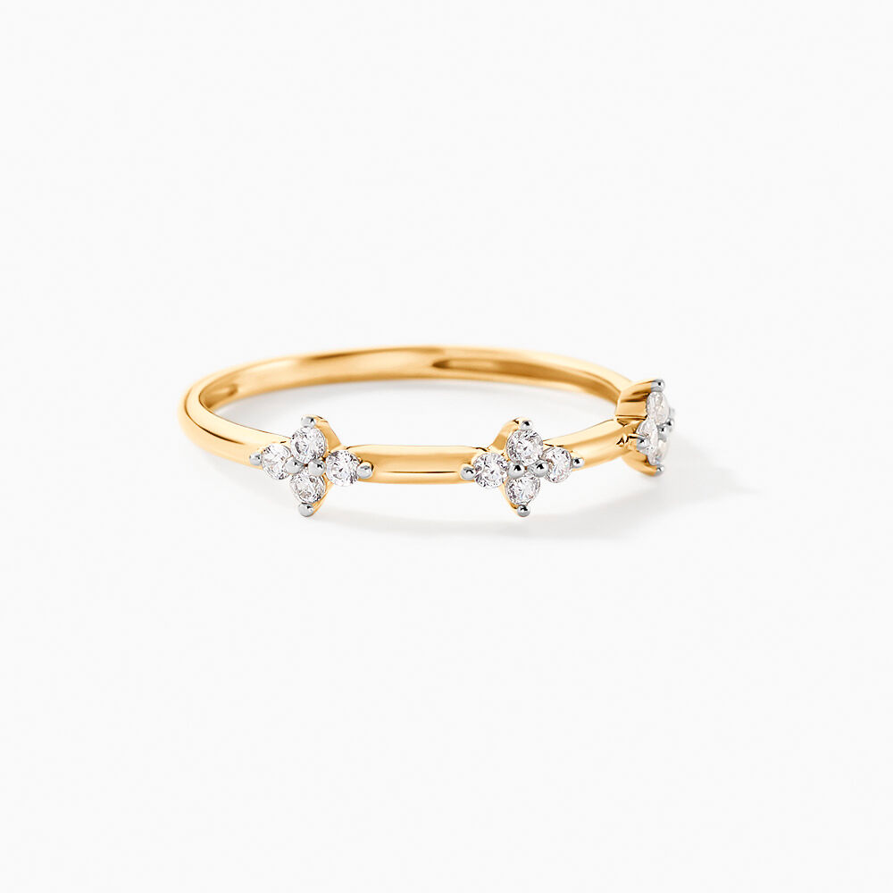 Bague Eclosion Precieuse Or Jaune Oxyde De Zirconium - Bagues avec pierre Femme | Marc Orian