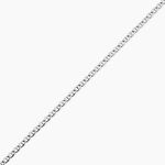 Bracelet Capucin Or Blanc Maille Marine Plate - Bracelets mailles Femme | Marc Orian