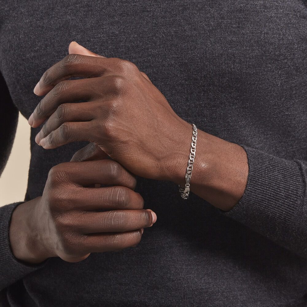 Bracelet Maille Argent Nazima - Bracelets mailles Homme | Marc Orian