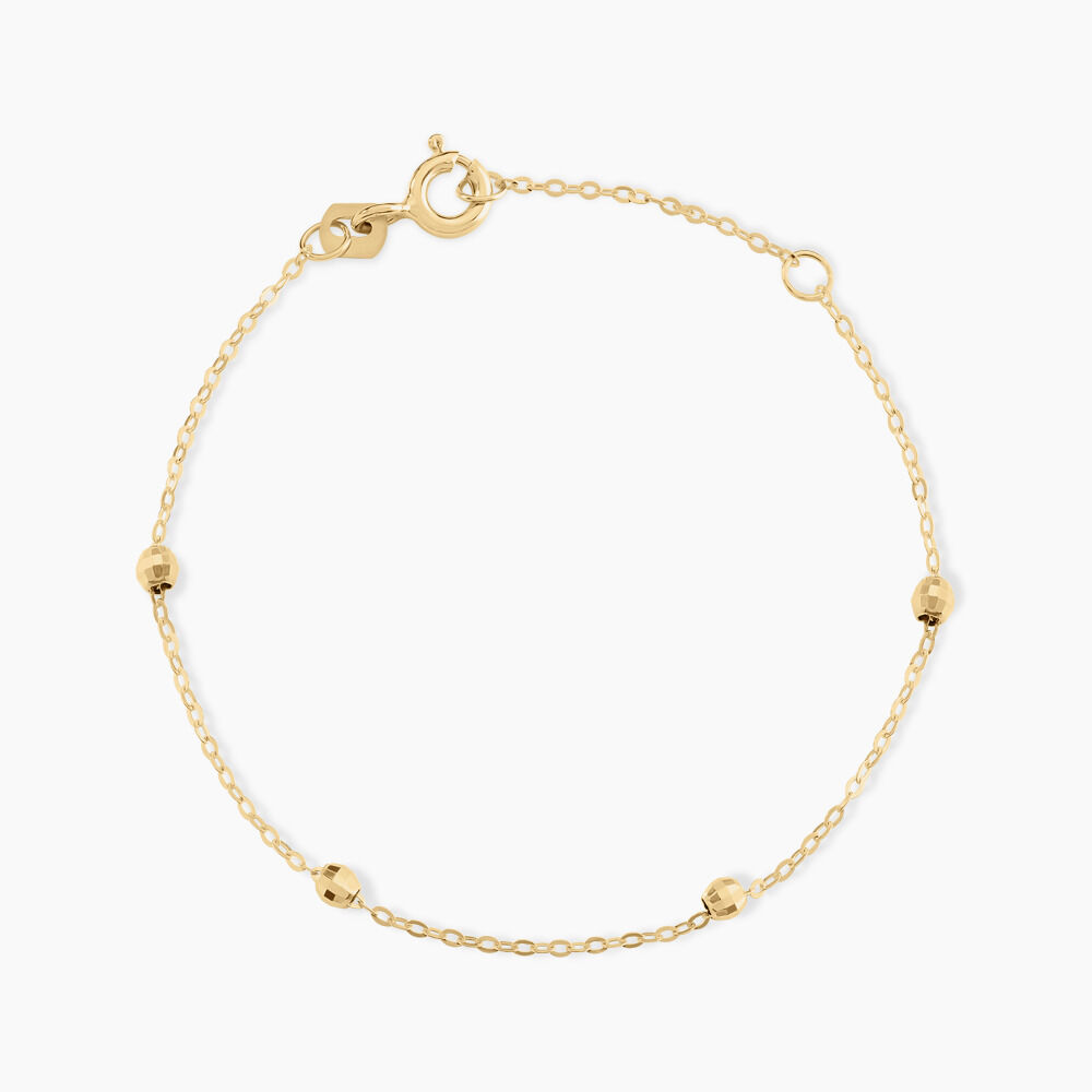 Bracelet Chaine Boules Alternees Or Jaune - Bracelets cha&icirc;nes Enfant | Marc Orian