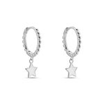 Cr&eacute;oles Taara Argent Blanc - Boucles d'oreilles pampille Femme | Marc Orian