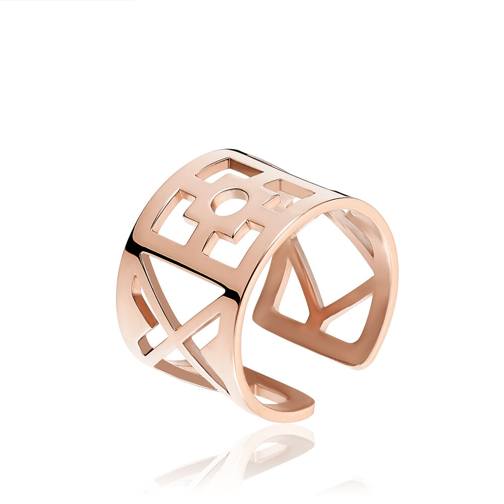 Bague acier rose femme sales