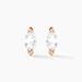 Boucles D'oreilles Puces Navette Argent Rose Oxyde De Zirconium - Puces Femme | Marc Orian