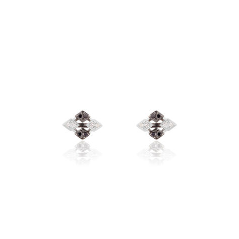 Boucles D'oreilles Pendantes Enid Or Blanc Diamant - Boucles d'oreilles pierres précieuses Femme | Marc Orian