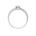 Bague Solitaire Ceridwen 3 Rangs Or Blanc Oxyde De Zirconium - Solitaires Femme | Marc Orian