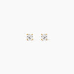 Boucles D'oreilles Puces One Or Jaune Diamants - Boucles d'oreilles mariage Femme | Marc Orian