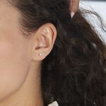Boucles D'oreilles Puces Or Blanc Oxyde De Zirconium - Puces Famille | Marc Orian