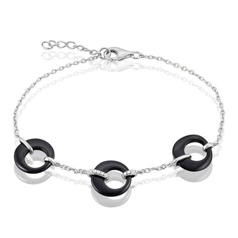 Bracelet Suzanne Argent Blanc Céramique Et Oxyde De Zirconium - Bracelets chaînes Femme | Marc Orian