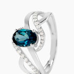 Bague Josyne Or Blanc Topaze Et Oxyde De Zirconium - Bagues pierres fines Femme | Marc Orian