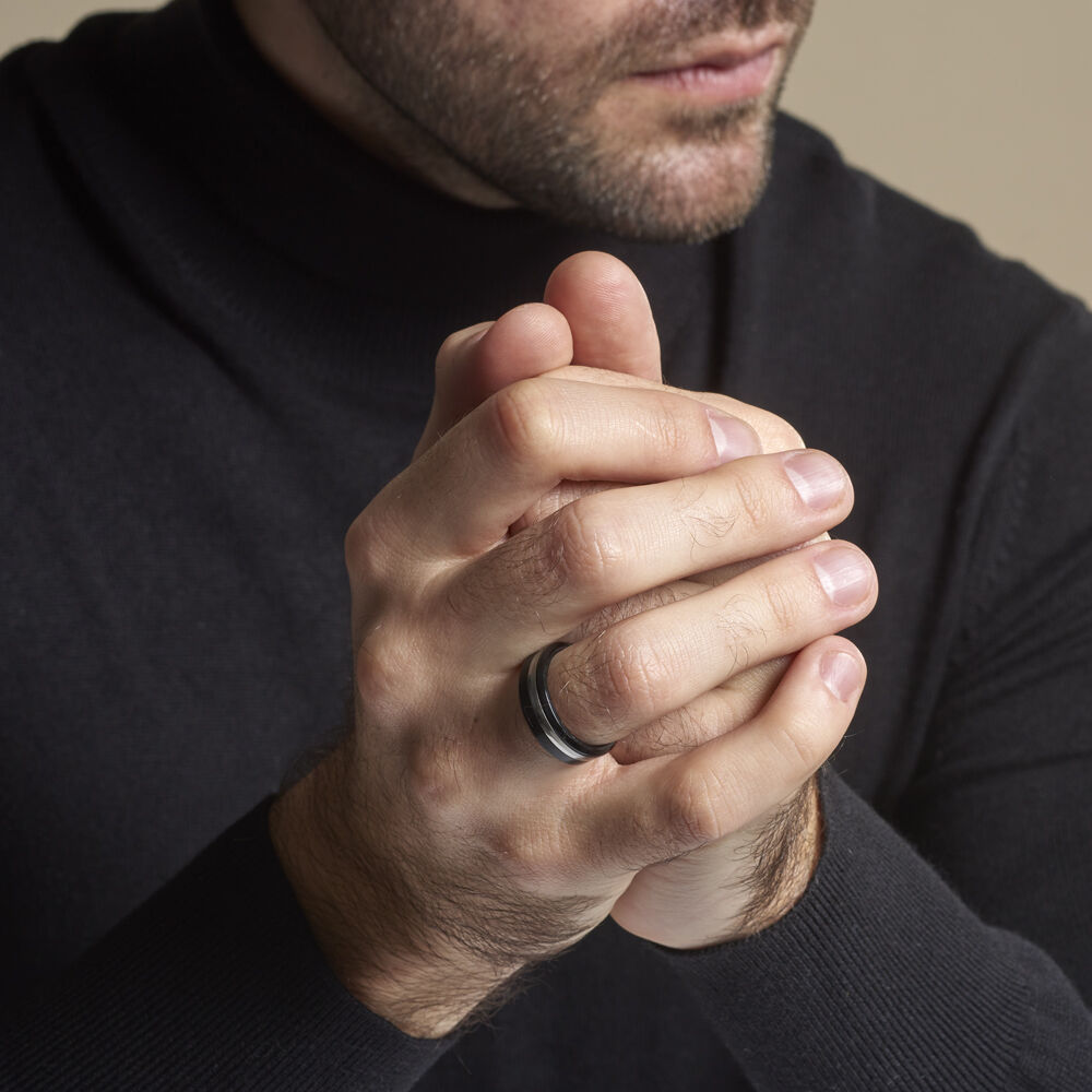 Bague Baldev Acier Bicolore - Bagues grosses Homme | Marc Orian
