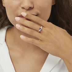 Bague Candice Or Blanc Amethyste - Bagues Femme | Marc Orian