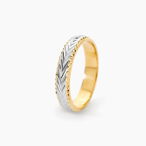 Alliance Marzelle Ruban Plat Or Bicolore - Alliances duo Unisex | Marc Orian