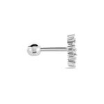 Piercing D'oreille Unitaire Roseau Argent Blanc Oxyde De Zirconium - Piercings d'oreilles Femme | Marc Orian