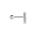 Piercing D'oreille Unitaire Roseau Argent Blanc Oxyde De Zirconium - Piercings d'oreilles Femme | Marc Orian