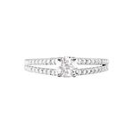 Bague Solitaire Or Blanc Neirin Diamants Synth&eacute;tiques - Solitaires Femme | Marc Orian
