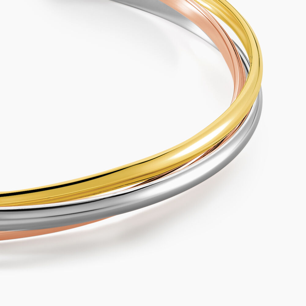 Bracelet Jonc Annie-france Plaqu&eacute; Or Tricolore - Bracelets joncs Femme | Marc Orian