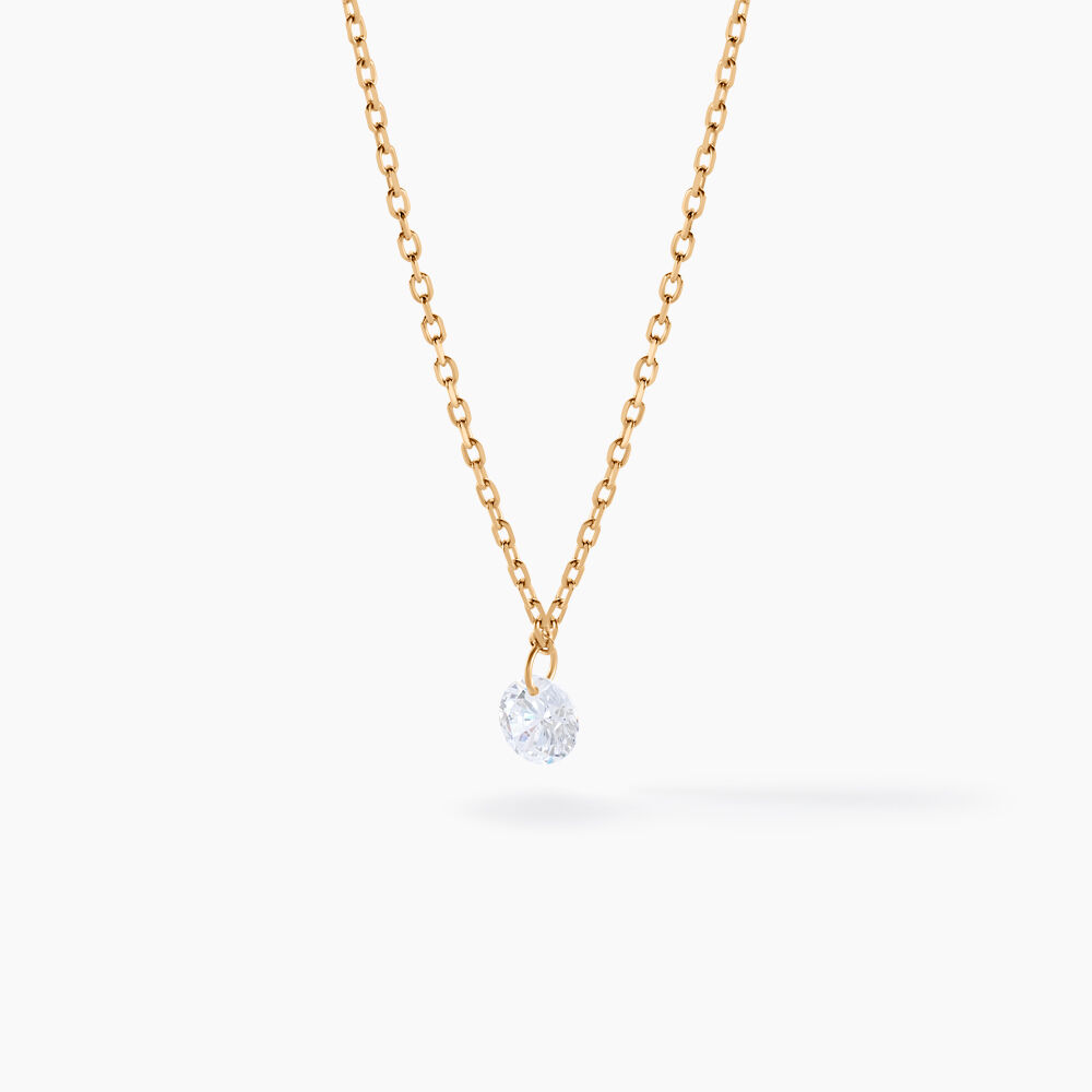 Collier Delma Plaqu&eacute; Or Jaune Oxyde De Zirconium - Colliers avec pierres Femme | Marc Orian