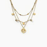 Collier Acier Dor&eacute; Cristal - Colliers avec pierres Femme | Marc Orian