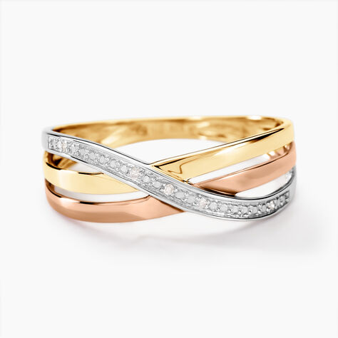Bague Cramitia Or Tricolore Diamant - Parures de mariage Femme | Marc Orian