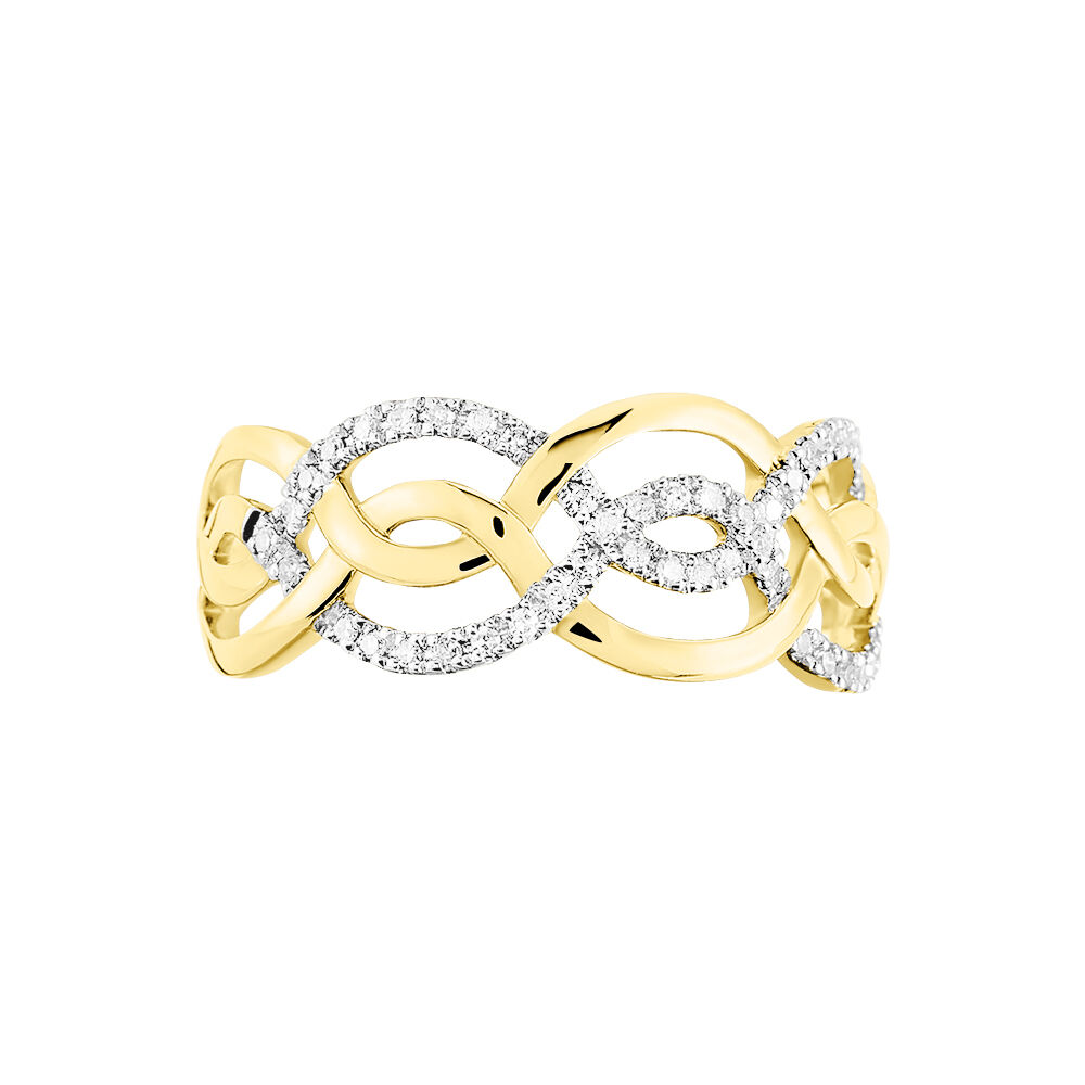 Bague or bicolore et diamant clearance