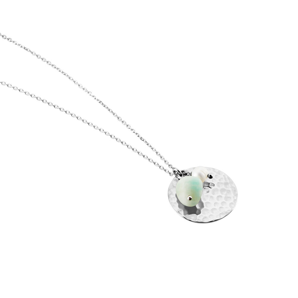 Collier Aroha Argent Blanc Amazonite Perle De Culture - Colliers avec pierres Femme | Marc Orian