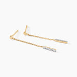 Boucles D'oreilles Pendantes Marjenka Or Jaune Diamant - Pendantes Femme | Marc Orian