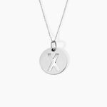Pendentif Elio X Argent Blanc - Bijoux fantaisie Famille | Marc Orian