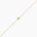 Bracelet Columbine Or Jaune Oxyde De Zirconium Blanc - Bracelets cha&icirc;nes Femme | Marc Orian