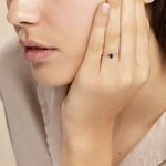 Bague Charmante Or Blanc Saphir Et Diamant - Solitaires Femme | Marc Orian