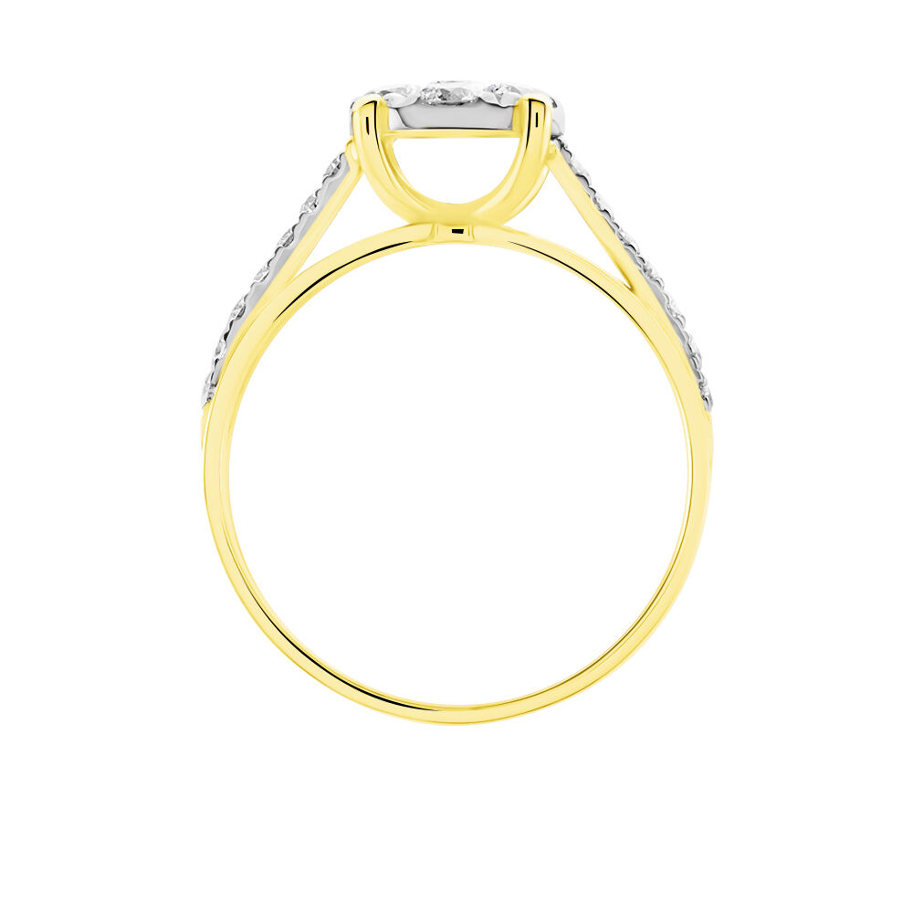 Bague Kate Or Jaune Diamant Synth&eacute;tique - Parures de mariage Femme | Marc Orian