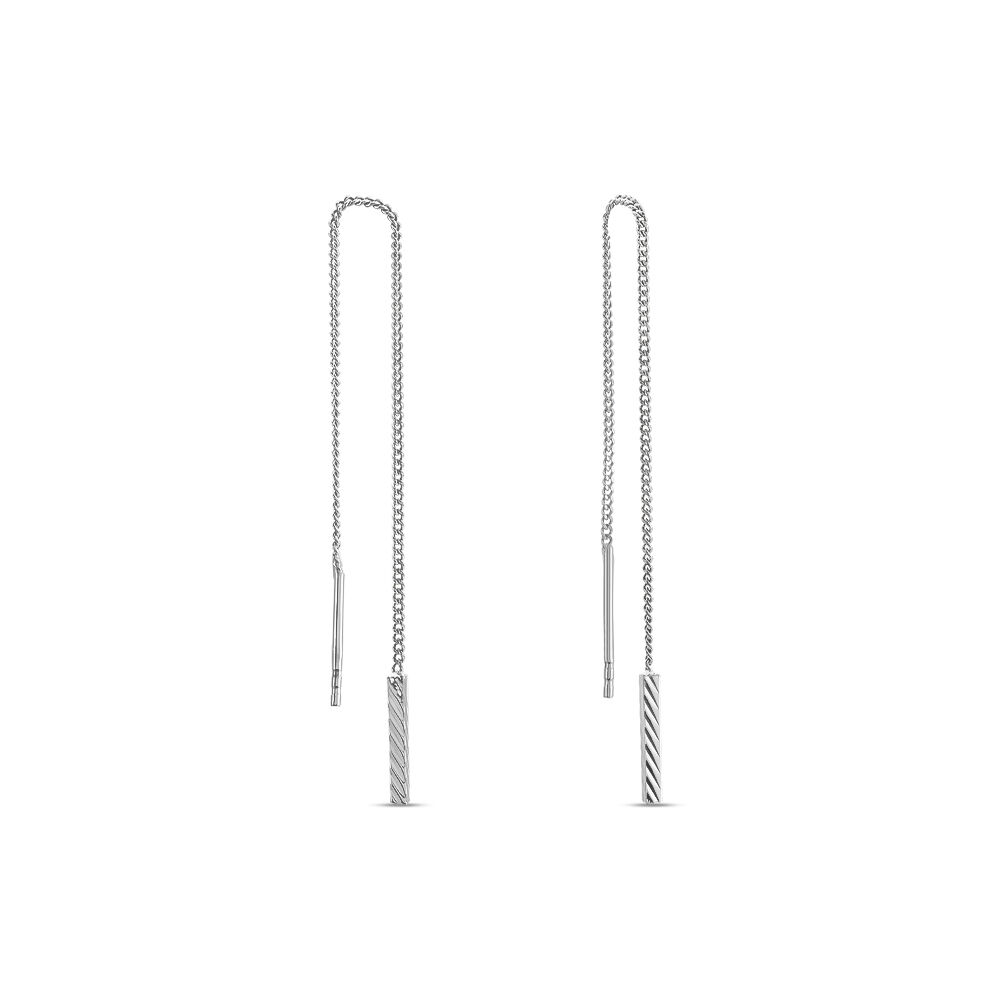 Boucles D'oreilles Pendantes Mila Argent Blanc - Pendantes Femme | Marc Orian