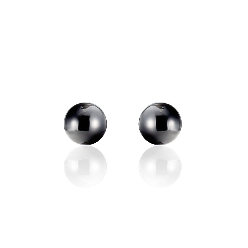 Boucles D'oreilles Puces Orbe Argent Blanc Céramique - Puces Femme | Marc Orian