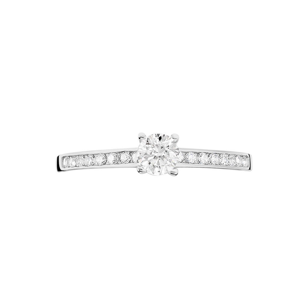 Bague Harem Or Blanc Oxyde De Zirconium - Bagues Solitaire Femme | Marc Orian